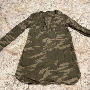 Size medium Express brand long sleeved Camo mini dress